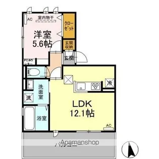 トリシアさくら【1階】の間取り