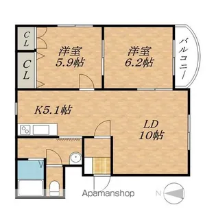 ピュアライフ宝来Ⅰ【3階】の間取り