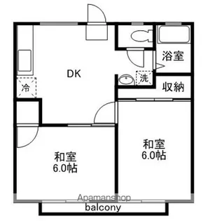 コーポリブラック【201号室】の間取り