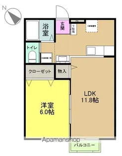 ブリリアントLG−Ⅰ【AⅡ号室】の間取り