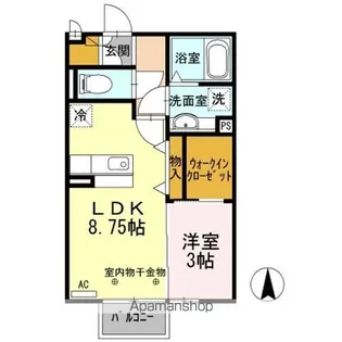 ル・リアン【202号室】の間取り