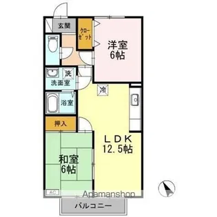 ルミエール中迫【2階】の間取り