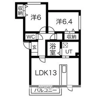 ラムズ千歳【4階】の間取り