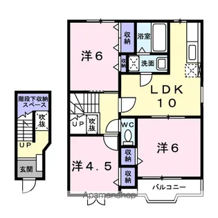 パルク ド ソレイユ【2階】の間取り