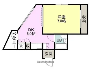ラメゾンコマ【407号室】の間取り