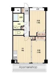 ランファン・ドール二子玉川【3階】の間取り