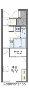 レオパレスプラム ジュネス【1階】の間取り
