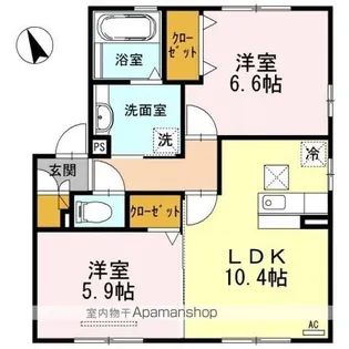 マルモカオン A棟【2階】の間取り