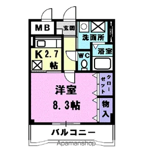 ラフィネ庄内緑地公園【1階】の間取り