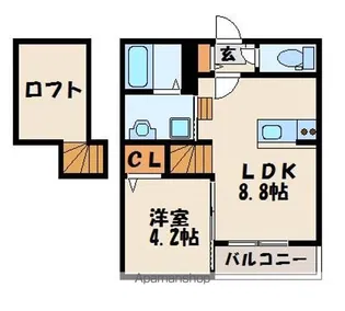 REALES手光南【2階】の間取り