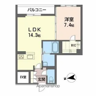 福島県福島市森合字小松原【マンション】の間取り