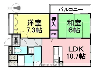 BLANC南塚口【202号室】の間取り