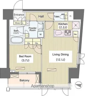 IーSUITE HIGASHINAKANO【3階】の間取り
