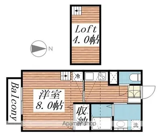 ソルセーナ梅原B棟【202号室】の間取り