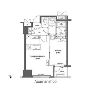 コンフォリア日本橋【8階】の間取り
