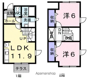 パルクさくら【1階】の間取り