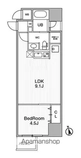アーバンフラッツ池袋プレミアム【20階】の間取り