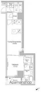 ザ・パークハビオ日本橋茅場町【5階】の間取り