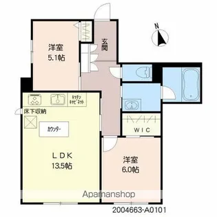 エンゼルハイム 10号館【A101号室】の間取り