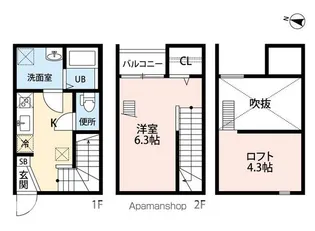 ローレルハウス小幡【1階】の間取り