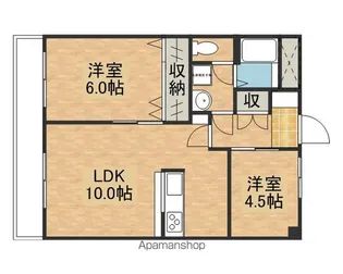 グリーンハイム海田【202号室号室】の間取り
