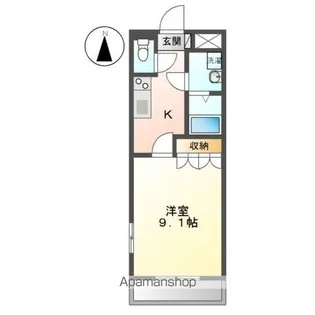 ボザール峯【1階】の間取り