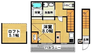 あんしん鶴田町08−4003【204号室】の間取り