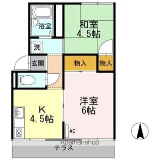 プレジール板谷【1階】の間取り