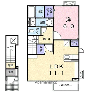 S・ジェルメ【2階】の間取り