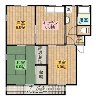 メイゾンフォア【201号室】の間取り