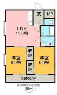 クレールモリ【3階】の間取り