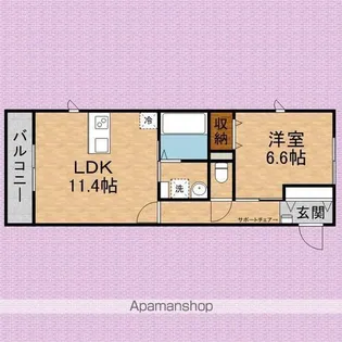 エルメゾンボスコ【3階】の間取り