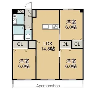 プランドール6番館【4階】の間取り