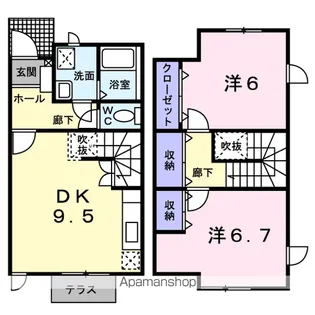 フレ シャトー B棟【1階】の間取り