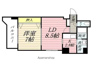 デュ アンジュ北円山【9階】の間取り