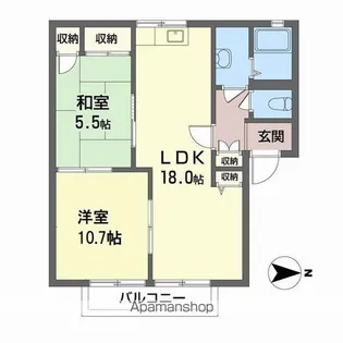 コーポN【2階】の間取り
