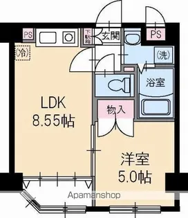 ビラージュ花屋町【4階】の間取り