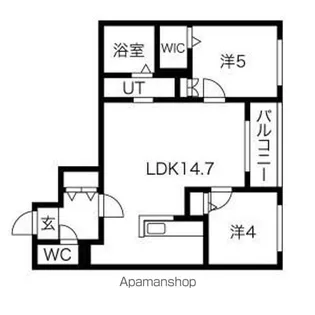 GRANDUKE北円山【4階】の間取り