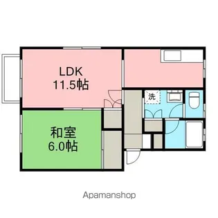 ヴィラージュB【105号室】の間取り