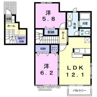 ラフィネM【2階】の間取り