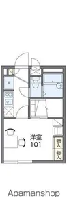 レオパレス香里園【101号室】の間取り