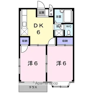 サンライズ永原B【1階】の間取り