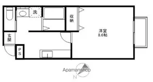 ア・ラ・モード ピエース【201号室】の間取り