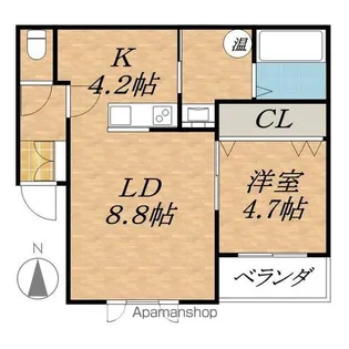 カラリア西1条通り【2階】の間取り