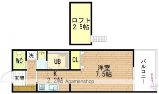 グラビスコート紙屋町【8階】の間取り