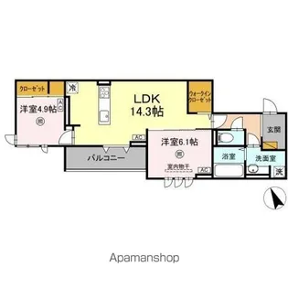 D’S LIEN (ディーズリアン) A【3階】の間取り