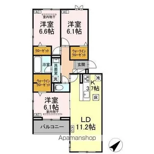 D CRAFT 谷田【1階】の間取り