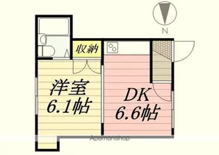 サンハイツB棟【6号室】の間取り