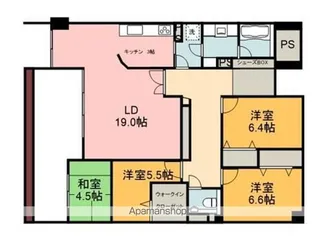 ヴェルディオ岩崎【3階】の間取り