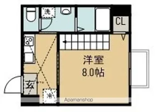フェリーチェ中江【105号室】の間取り